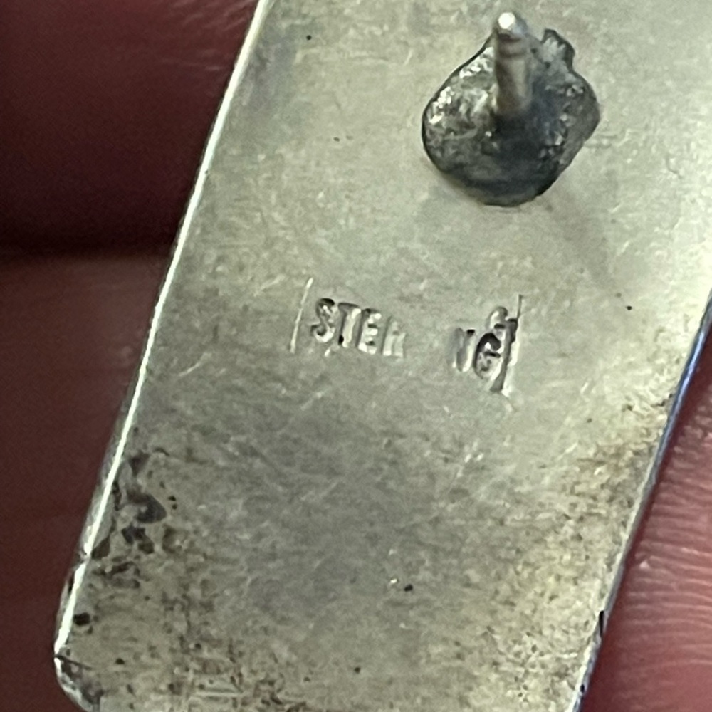 Sterling And Pearl Rectangular Earrings - image 7